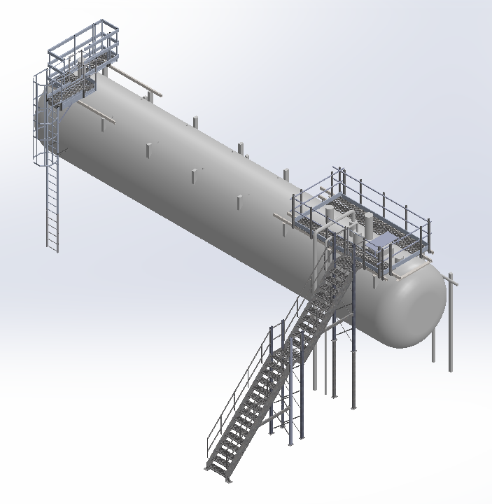 conception escaliers et échelles d'accès pour citernes