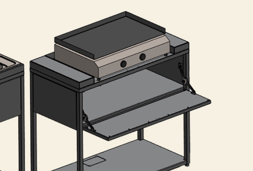 dessin d'une plancha connectée